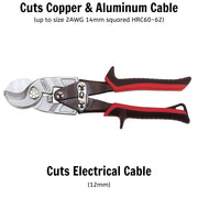 Teng Tools Heavy Duty Cable Cutter Bi Material Handle 250mm Teng Tools - Dynamic Drive