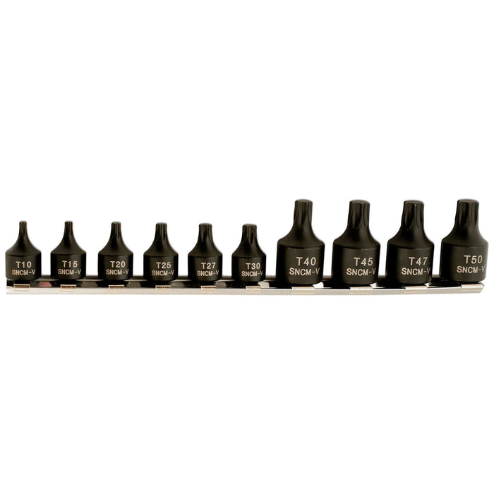 Laser Low Profile Star Socket Bit Set 1/4"D, 3/8"D 10pc 5664 Laser - Dynamic Drive