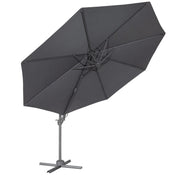 Dellonda Cantilever Parasol with 360 Rotation, Tilt & Cover 3m - Grey Dellonda - Dynamic Drive