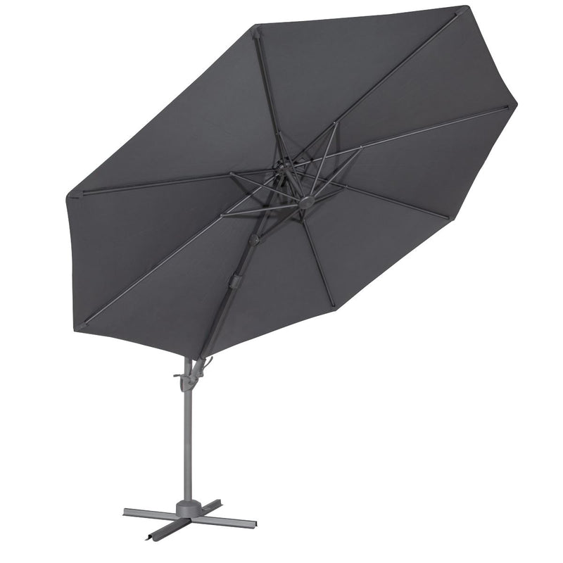 Dellonda Cantilever Parasol with 360 Rotation, Tilt & Cover 3m - Grey Dellonda - Dynamic Drive