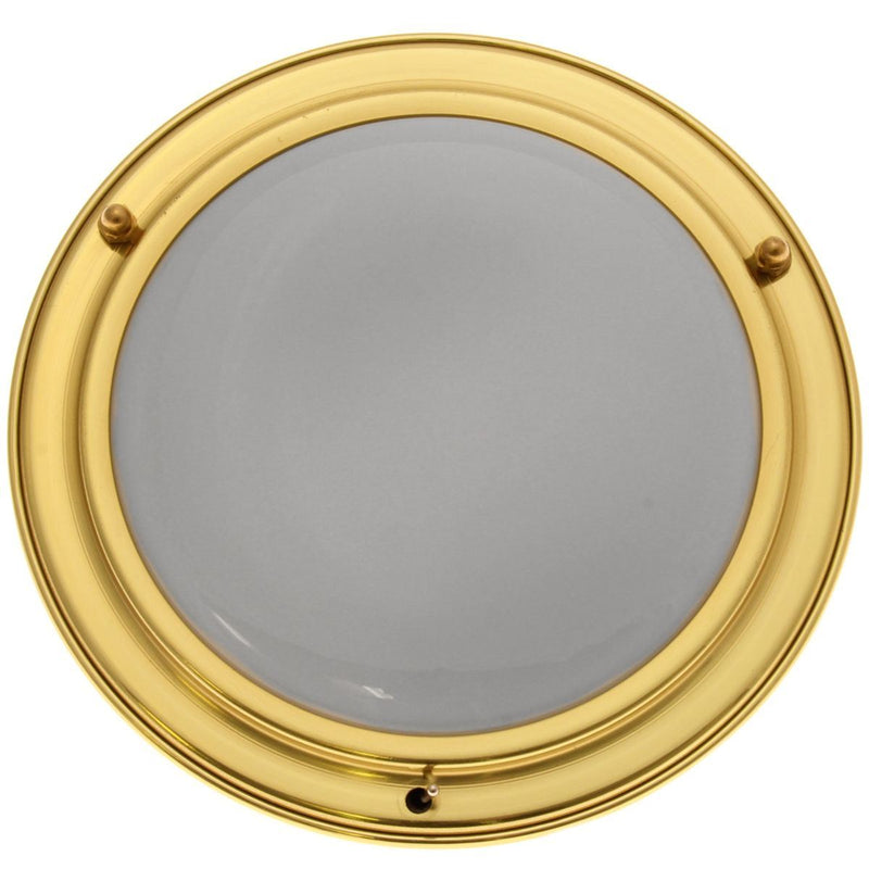 6 1/2" Recess Light LED Brass Opal Switched Nova - Dynamic Drive