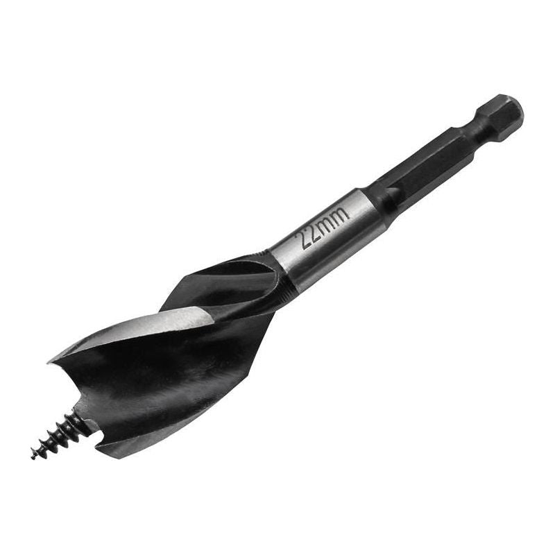 Faithfull Tri-Point Speed Auger Bit 22mm Stubby Faithfull - Dynamic Drive