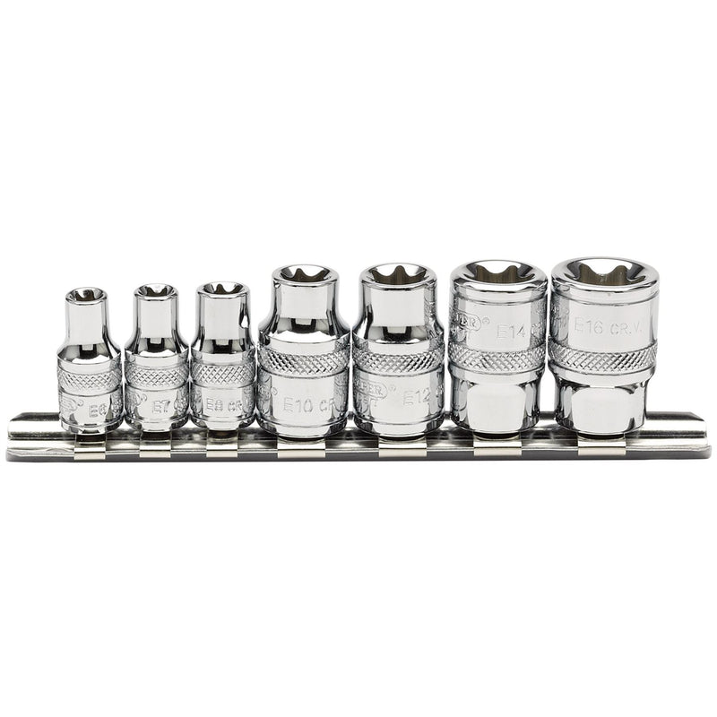 Draper TX-STAR Socket Set, 1/4" and 3/8" Sq. Dr. (7 Piece) 34412 Draper - Dynamic Drive