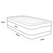 Dellonda Raised Air Bed with Built-in Electric Pump & Storage Bag - Single Dellonda - Dynamic Drive