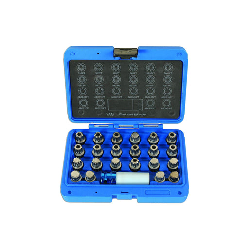 Laser Locking Wheel Nut Key Set 23pc - for VAG 6275 Laser - Dynamic Drive