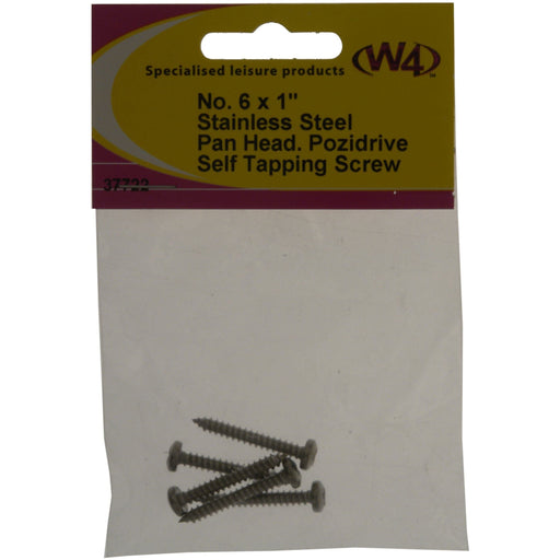 W4 No 6 x 1 Self Tapping Stainless steel Pan head 37722 W4 - Dynamic Drive