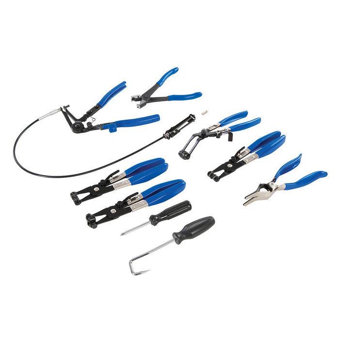 Silverline Hose Clip Removal Tool Set 9pce 18 - 54mm 984748 Silverline  - Dynamic Drive
