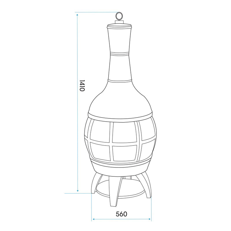 Dellonda Deluxe 360 Chiminea/Fire Pit - Antique Bronze Finish Dellonda  - Dynamic Drive