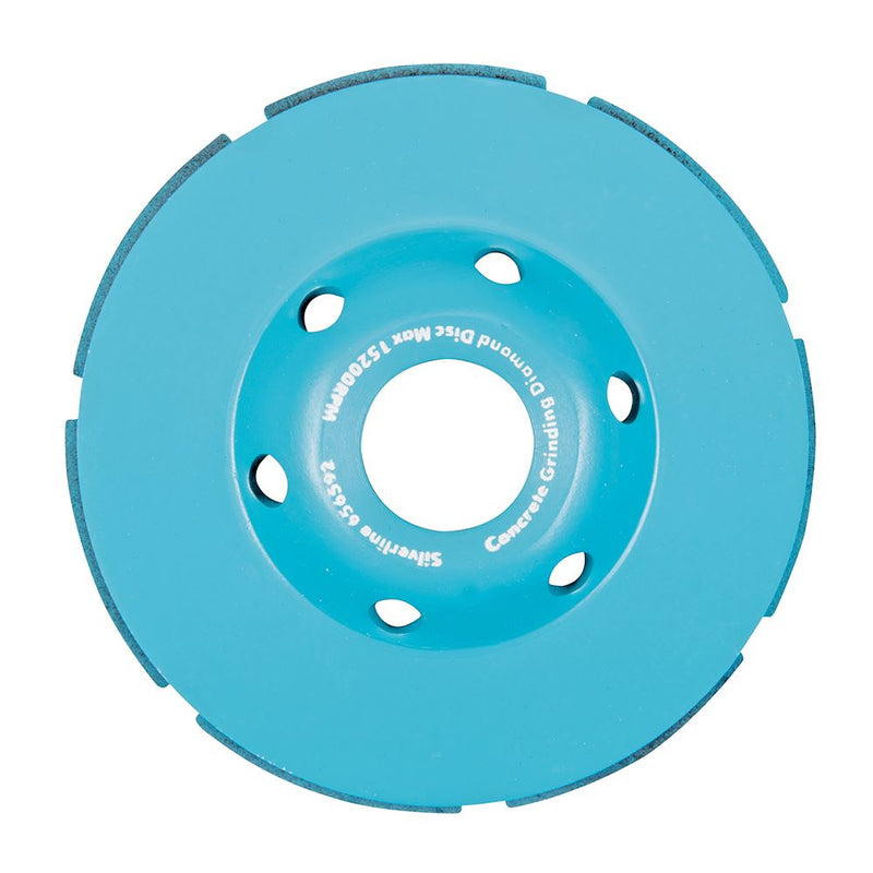 Silverline Diamond Grinding Wheel 100 x 22.23mm Double Row Silverline - Dynamic Drive