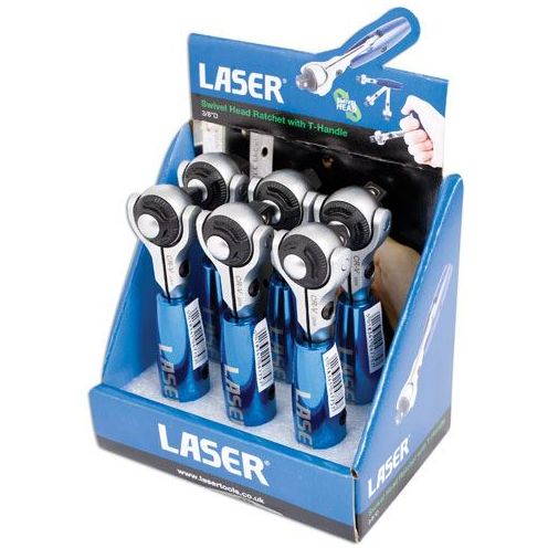 Laser Swivel Head Ratchet 3/8"D (CD) 4775 Laser - Dynamic Drive
