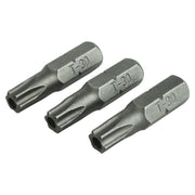 Faithfull Security S2 Grade Steel Screwdriver Bits T30S x 25mm (Pack 3) Faithfull - Dynamic Drive