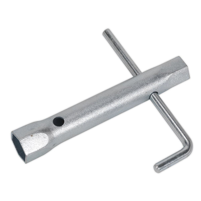 Sealey Double End Long Reach Spark Plug Box Spanner 17/21mm with L-Bar MS158 Sealey - Dynamic Drive