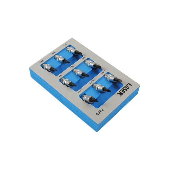 Laser Socket Bit Set 3/8"D 9pc 7359 Laser - Dynamic Drive