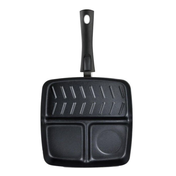 Leisurewize No Stick Tri Cooking Pan, 3 Sections Leisurewize - Dynamic Drive