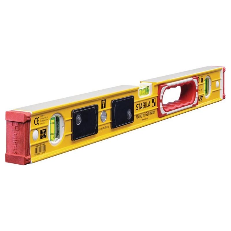 Stabila 196-2 LED Illuminated Spirit Level 3 Vial 17392 60cm Stabila - Dynamic Drive