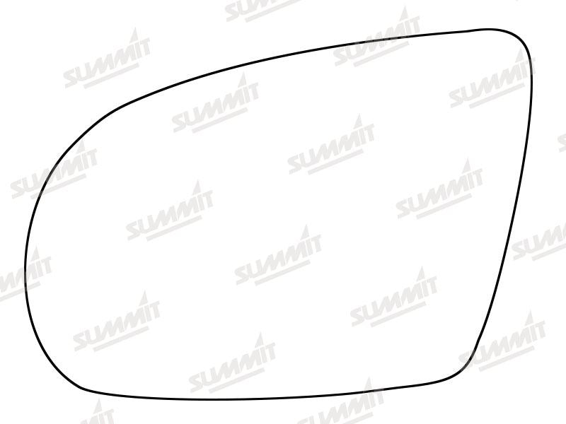 Summit Stick-On Standard Mirror Glass fits Audi A8 11 to 14 LHS Summit - Dynamic Drive