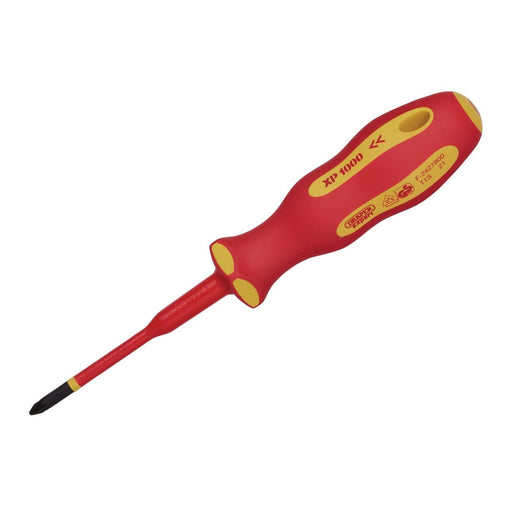Draper XP1000 VDE Slimline PZ Type Screwdriver, No.1 x 80mm 02165 Draper - Dynamic Drive