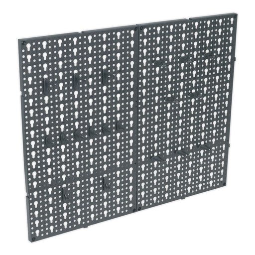Seigen Composite Pegboard Garage Workshop Tools Wall Organiser Panel With Hooks Seigen by Sealey  - Dynamic Drive