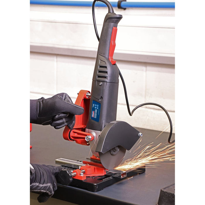 Sealey Angle Grinder Stand With Cast Iron Base Vertical Cutter 100mm 115mm 125mm Sealey  - Dynamic Drive