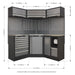 Sealey Superline Pro 1.6m Corner Storage System Stainless Worktop Sealey - Dynamic Drive