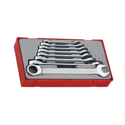 Teng Tools Ratcheting Combination Spanner Set RS TT1 8 Pieces Teng Tools - Dynamic Drive