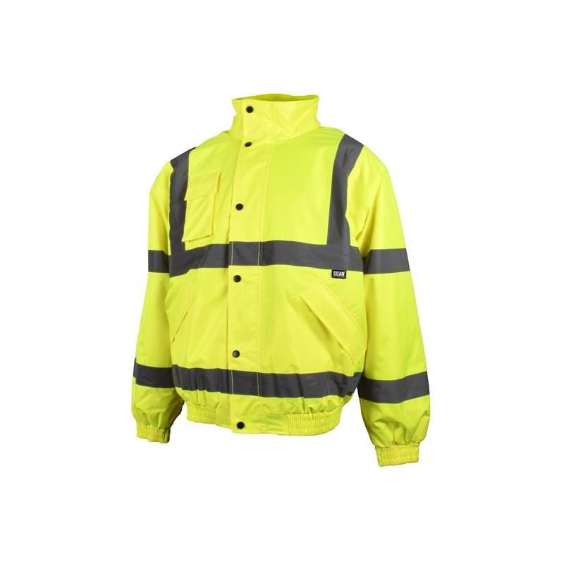 Scan Hi-Vis Yellow Bomber Jacket - L (44in) Scan - Dynamic Drive