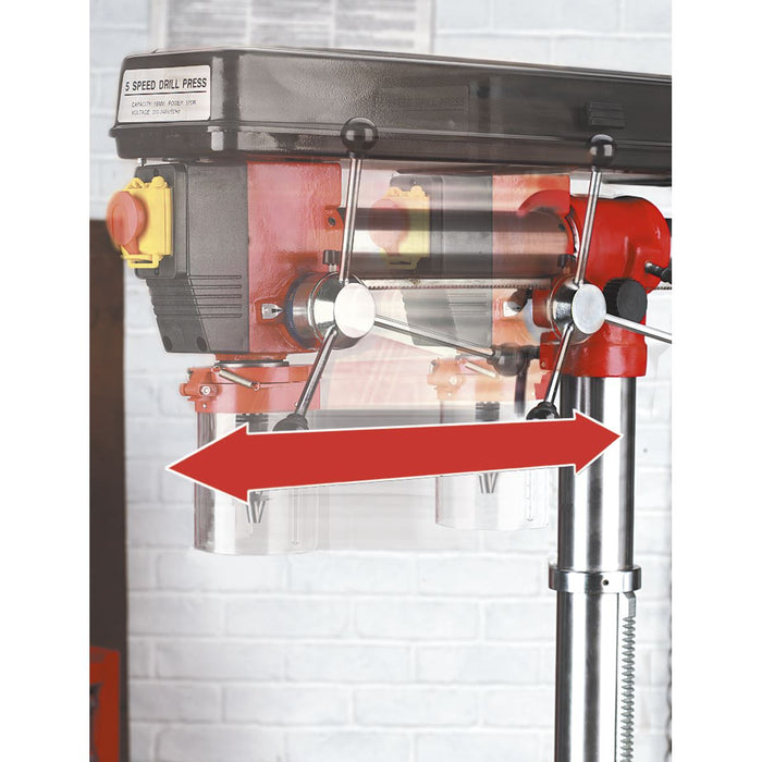 Sealey Radial Pillar Drill Bench 5-Speed 820mm Height 550W/230V GDM790BR Sealey - Dynamic Drive