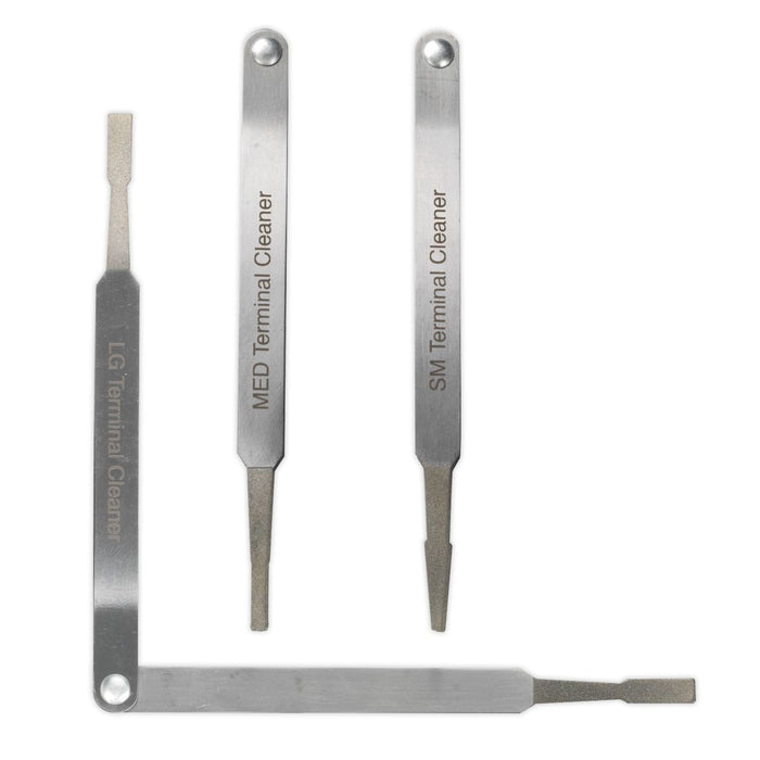 Sealey Terminal Cleaner Set 3pc Diamond Grip VS9202 Sealey - Dynamic Drive