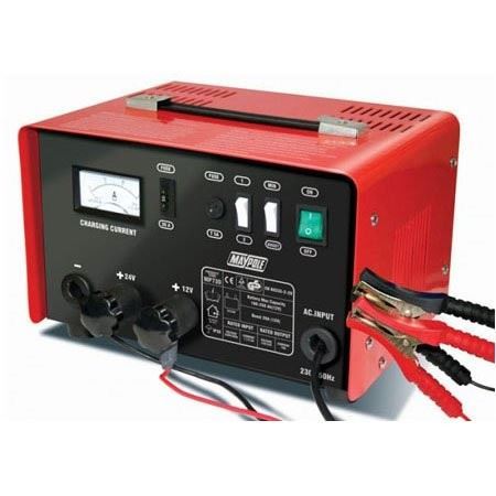 Maypole Heavy Duty Steel 20 Amp 12V/24V Car Van Tractor Battery Charger Mp730 Town Tools - Dynamic Drive