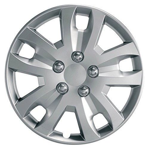 Pair Of Silver 14" Universal Caravan Wheel Trims Hub Caps Streetwize  - Dynamic Drive