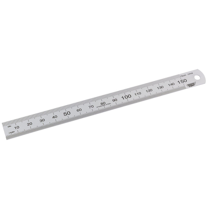 Draper Stainless Steel Rule, 150mm/ 6" 22670 Draper - Dynamic Drive