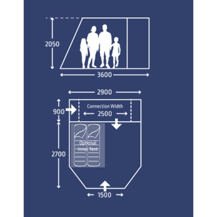 Kampa Dometic Action Air VW - Driveaway Awning Attachment height 180-210cms Kampa - Dynamic Drive