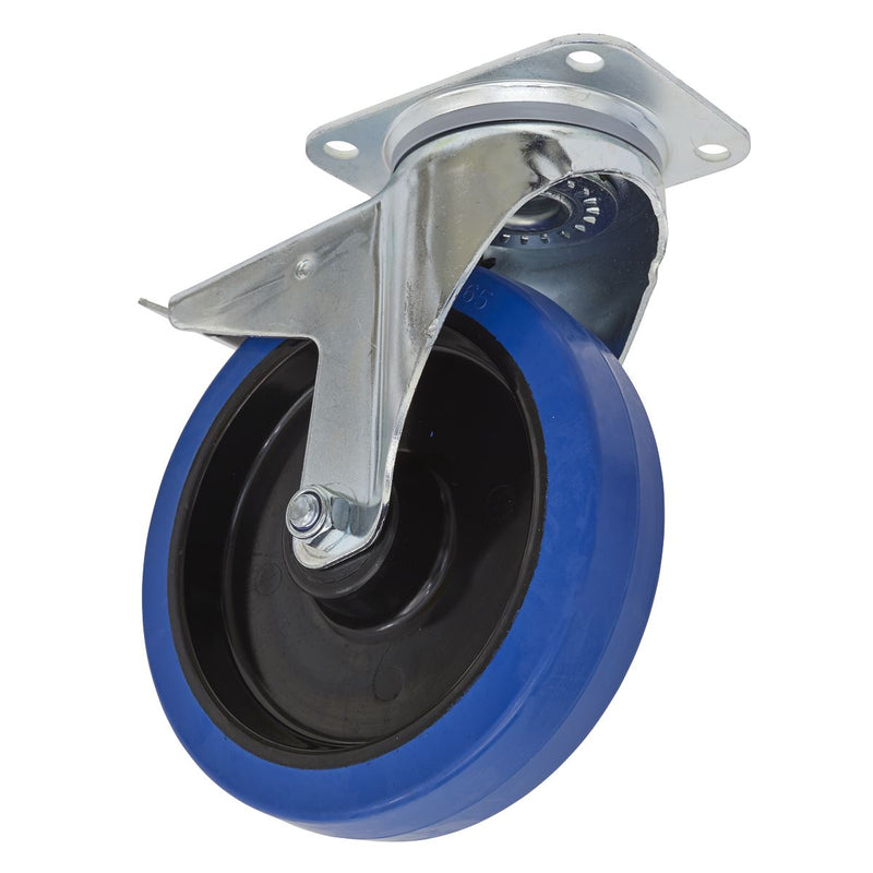 Sealey Castor Wheel Swivel Plate with Total Lock200mm SCW3200SPL Sealey - Dynamic Drive