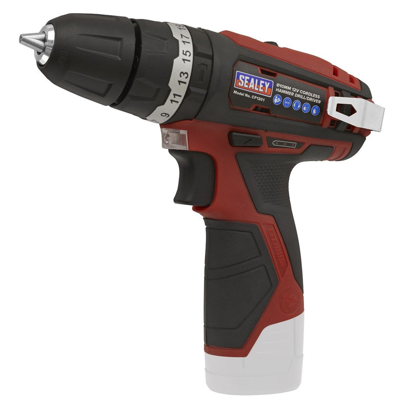 Sealey Cordless Combi Drill10mm 12V SV12 Series Body Only CP1201 Sealey - Dynamic Drive