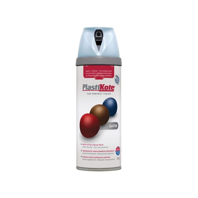 Plastikote Twist & Spray Satin Baby Blue 400ml PlastiKote - Dynamic Drive