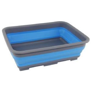 Via Mondo Washing Up Bowl Foldable Rectangle 7L Blue/Grey 1165184 Via Mondo - Dynamic Drive