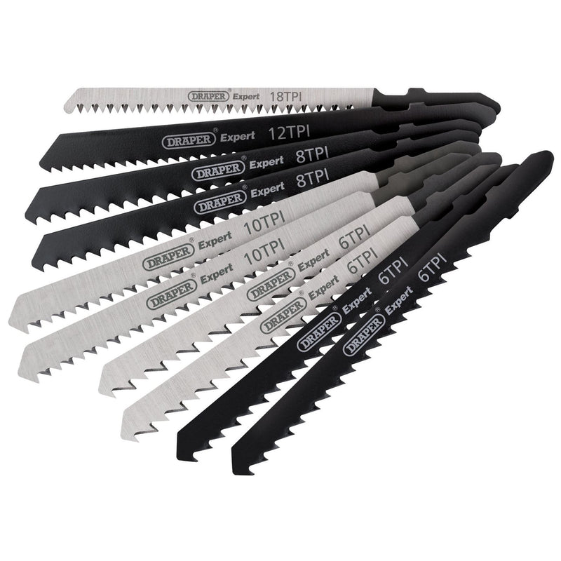 Draper Assorted HCS Jigsaw Blade Set (10 Piece) 81735 Draper - Dynamic Drive