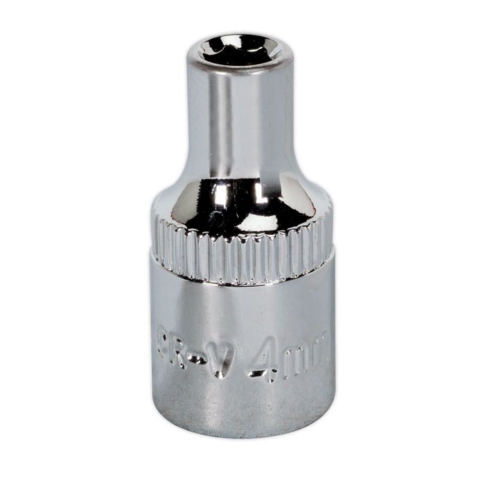 Sealey WallDrive Socket 4mm 1/4"Sq Drive Fully Polished SP1404 Sealey - Dynamic Drive