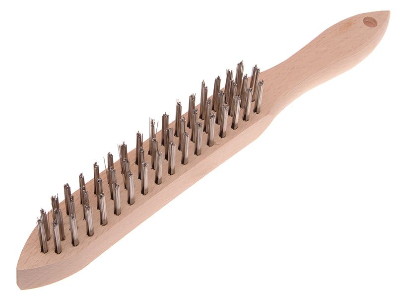 Faithfull 680/S3 Heavy-Duty Stainless Steel Scratch Brush - 3 Row Faithfull - Dynamic Drive
