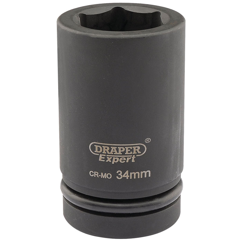 Draper Expert HI-TORQ 6 Point Deep Impact Socket, 1" Sq. Dr., 34mm Draper - Dynamic Drive