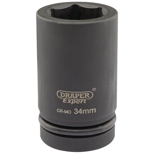 Draper Expert HI-TORQ 6 Point Deep Impact Socket, 1" Sq. Dr., 34mm Draper - Dynamic Drive