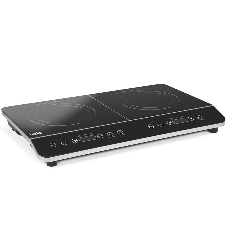 Baridi Portable Induction Hob with 2 Cooking Zones 60 x 36 x 6.5cm - Black Baridi - Dynamic Drive