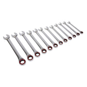 Sealey Ratchet Combination Spanner Set 12pc Metric Platinum Series AK63940 Sealey - Dynamic Drive