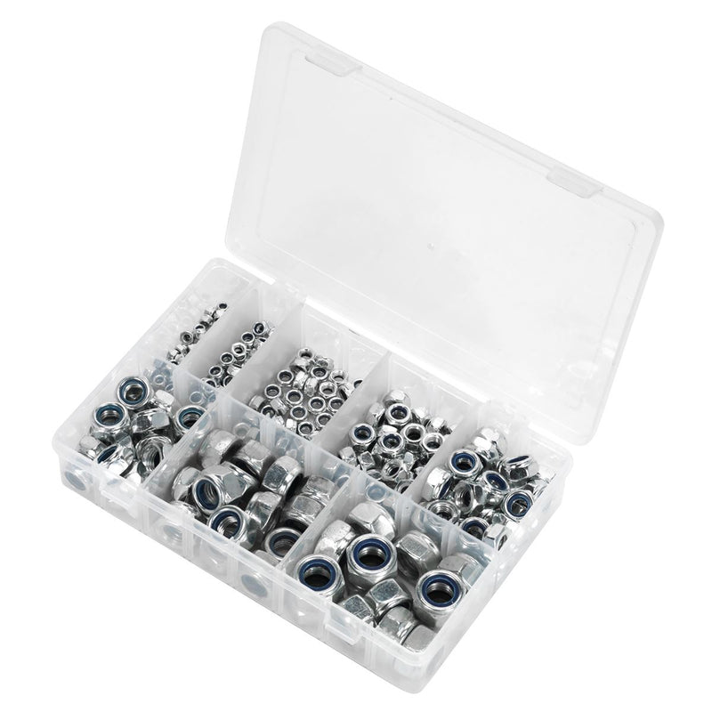 Sealey Nylon Locknut Assortment M4-M16 255pc AB033LN Sealey - Dynamic Drive