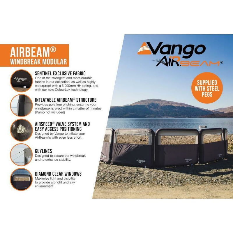 Vango AirBeam Modular Windbreak Shadow Grey Vango - Dynamic Drive