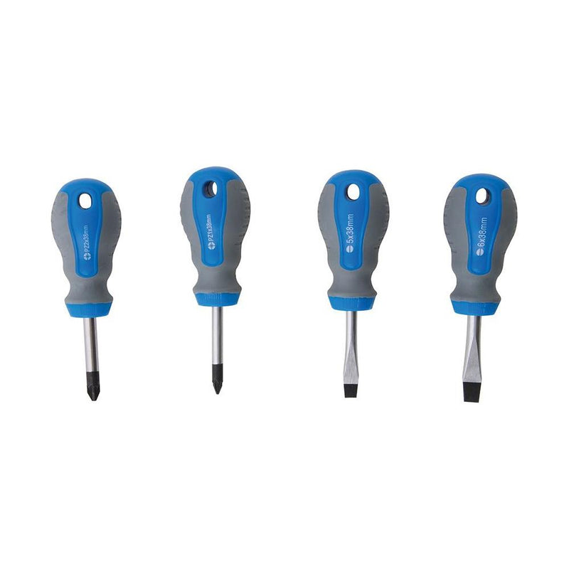 Silverline Stubby Screwdriver Set 4pce 4pce Silverline - Dynamic Drive