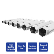 Streetwize 10 Piece Versatile Carbon Steel Box spanner set Streetwize - Dynamic Drive