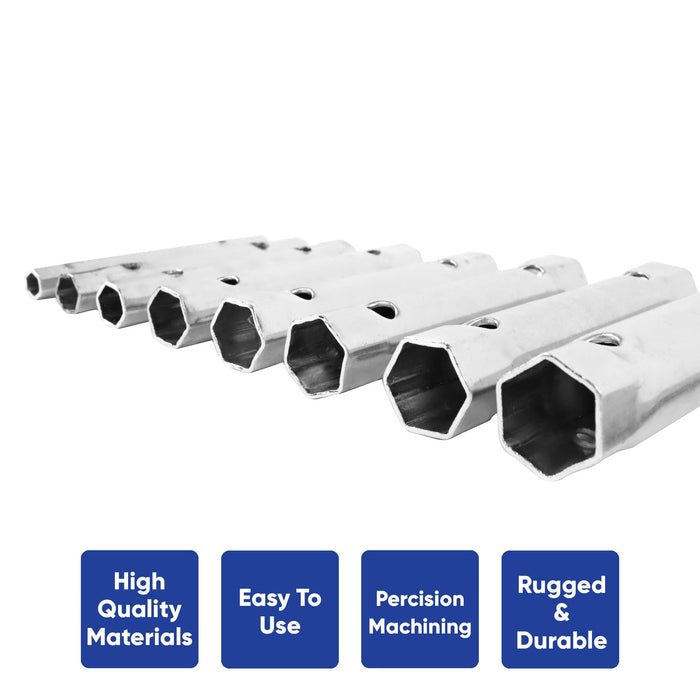 Streetwize 10 Piece Versatile Carbon Steel Box spanner set Streetwize - Dynamic Drive