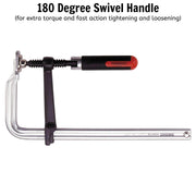 Teng Tools F-Type Clamp Swivel Handle 250 x 120mm Teng Tools - Dynamic Drive
