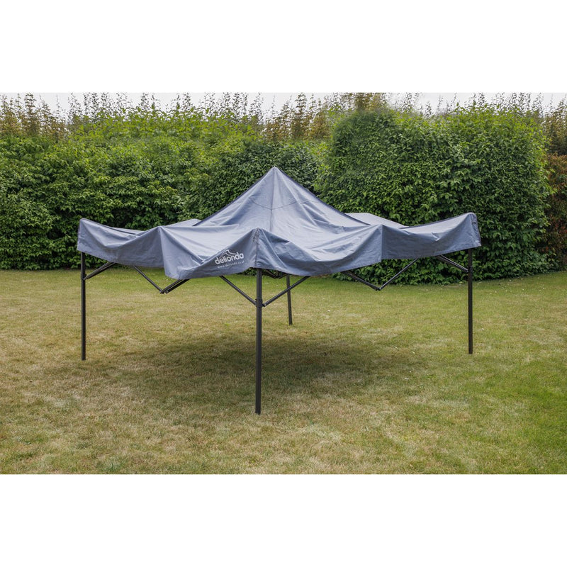 Dellonda 2x2m Pop-Up Gazebo Heavy Duty Carry Bag Rope Stakes & Weight Grey Dellonda - Dynamic Drive